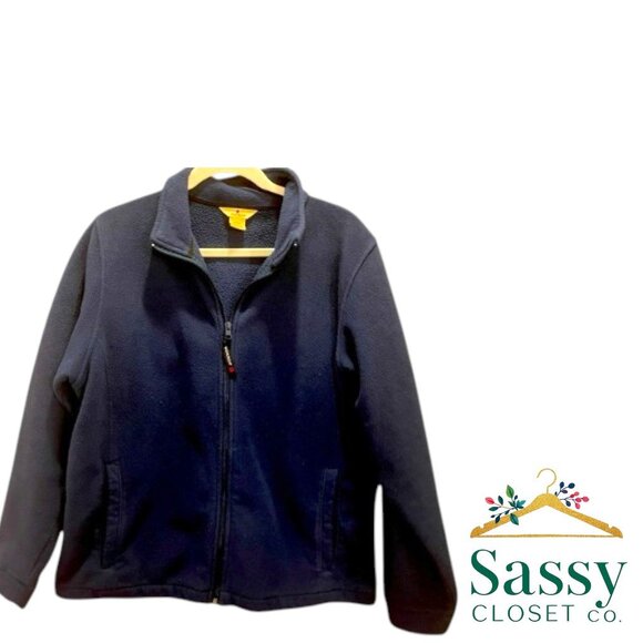 Cozy Zip Sweatshirt – WOOLRICH Navy, Pockets, Sz L, Excellent - Picture 1 of 9